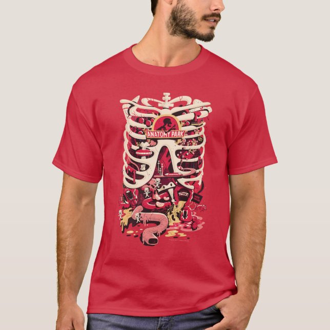 T-shirt RICK ET MORTY™ | Anatomie Park Rib Cage (Devant)