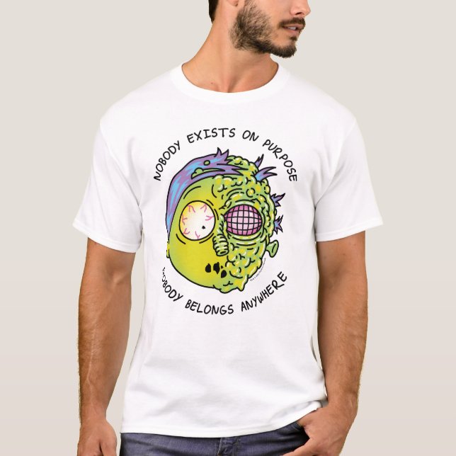 T-shirt RICK ET MORTY™ | Citation de vol Stylisé Morty (Devant)