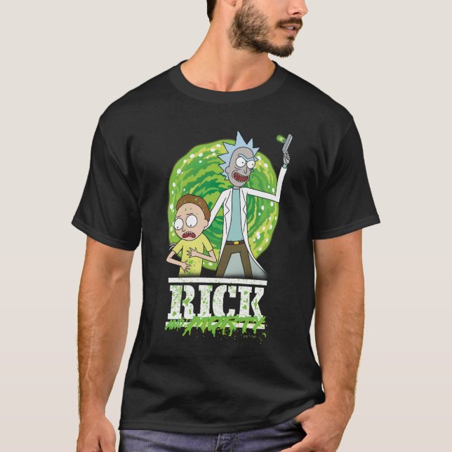 T-shirt RICK ET MORTY™ | Éclat vert (Devant)