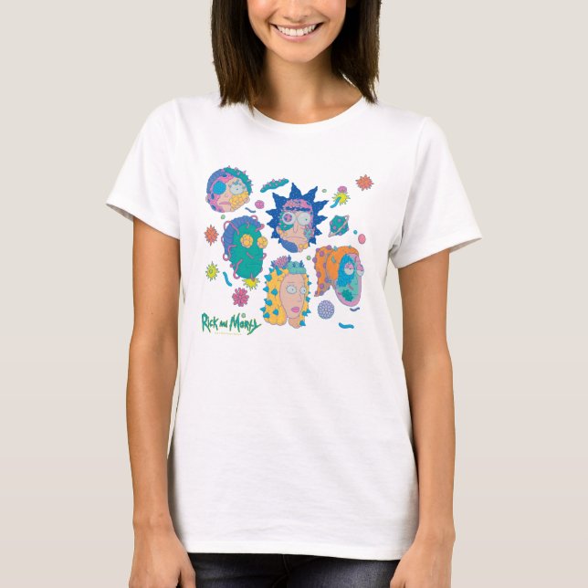 T-shirt RICK ET MORTY™ | Motif de famille Smith infecté (Devant)