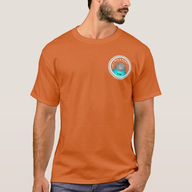 T-shirt RICK ET MORTY™ | Motif des patchs d'espace externe (Devant)