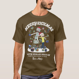 T-shirt Rick et Morty Noël Joyeux Rickmas Happy Human