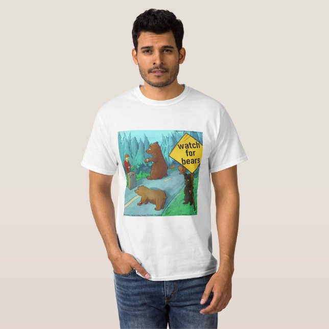 T-shirt Rick London Funny Bears avec montres Comic (Devant entier)