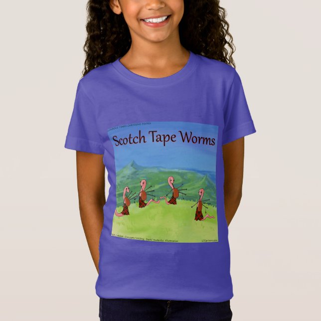 T-Shirt Rick London Funny Worms d'Écosse Comic  (Devant)