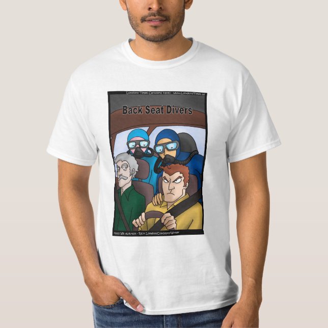 T-shirt Rick London Plongeurs Scuba Drôles Comic  (Devant)