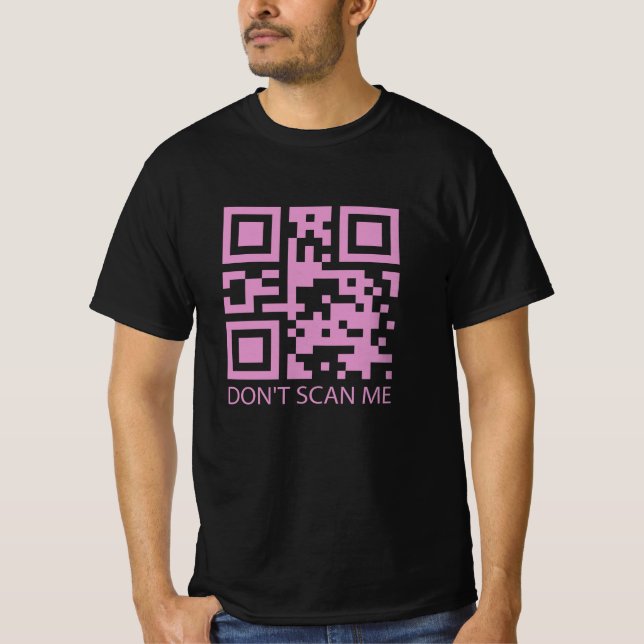 T-shirt rick roll drôle QR code scan ne me scanner pas (Devant)