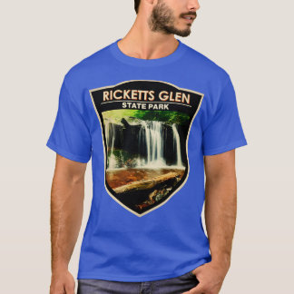 T-shirt Ricketts Glen State Park Pennsylvanie Watercolor B
