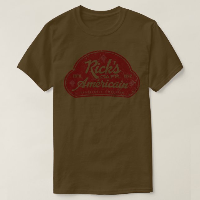 T-shirt Ricks Cafe Americain (Design devant)