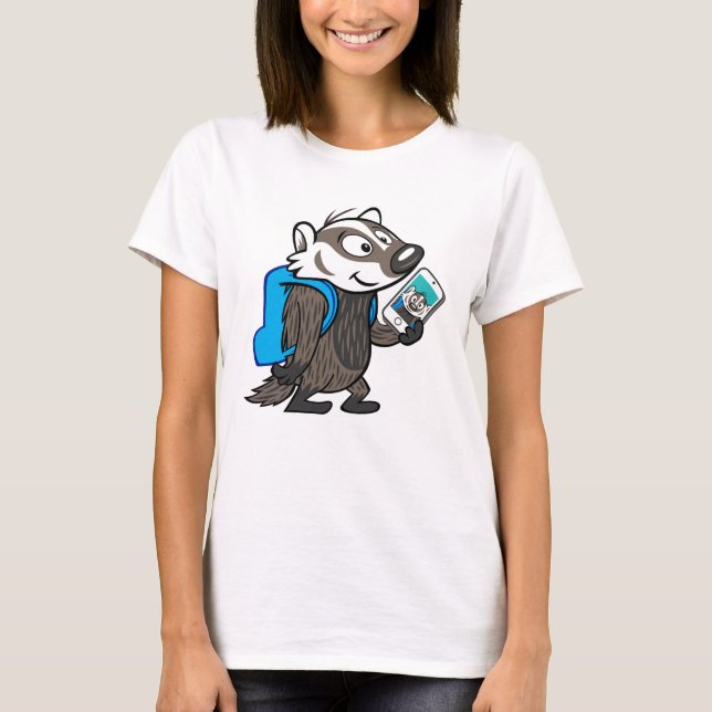 T-shirt Ricky Raccoon | Selfie Badger Boomer (Devant)