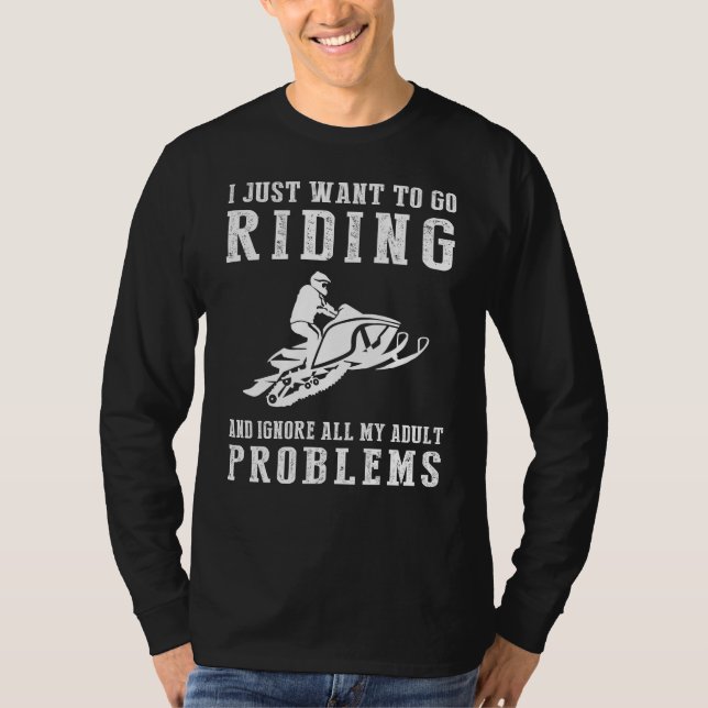 T-shirt "Ride Adulting : Embrassez l'Esca motoneige (Devant)