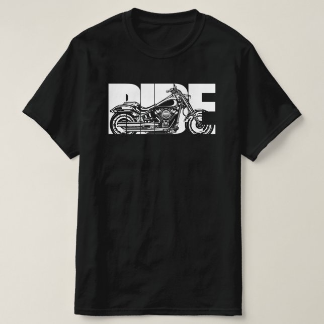 T-shirt Ride Bold - Retro Motorcycle Biker Cadeau (Design devant)