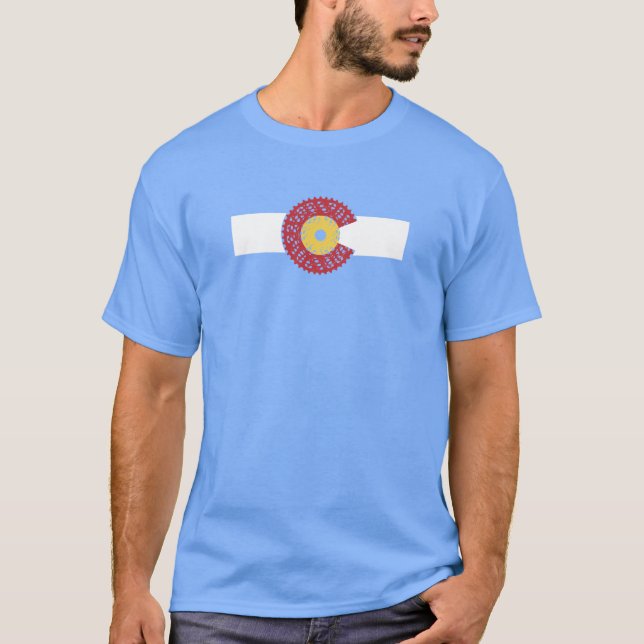 T-shirt Ride Colorado (Bicycle Cassette) (Devant)