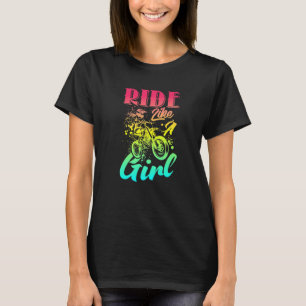 T-shirt Ride Comme Une Fille Drôle Fille Vélo Vélo Outfit