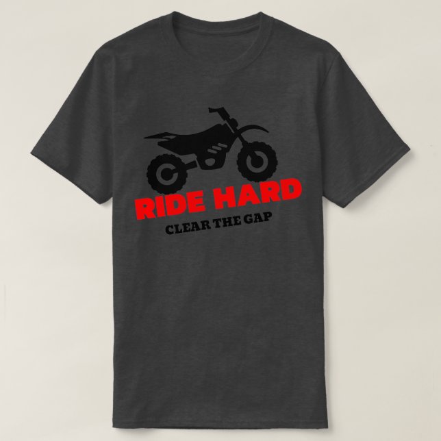 T-shirt Ride dur rouler clair écart (Design devant)