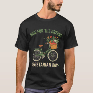 T-shirt Ride for the Greens Végétarien Jour Vélo Végétal
