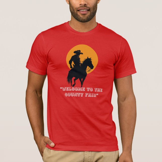 T-shirt Ride Into the Sunset – Cowboy Silhouette Tee (Devant)