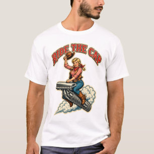 T-shirt Ride the Cap – Rasage humide Cowgirl Vintage