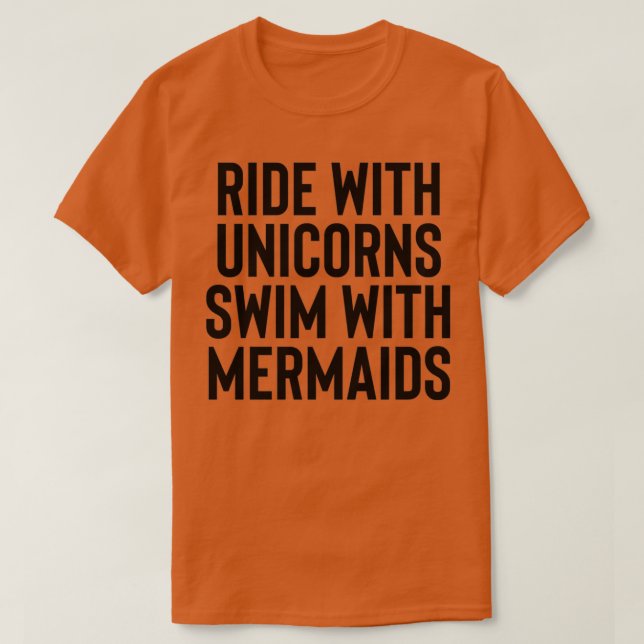T-shirt Ride With Unicorns For Hipster n (Design devant)