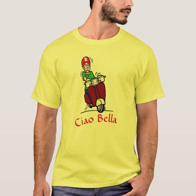 T-shirt Rider en Scooter Ciao Bello (Devant)
