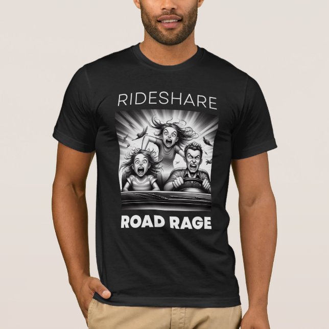 T-shirt RIDESHARE Ready Funny Shirt | Rage Rideshare (Devant)