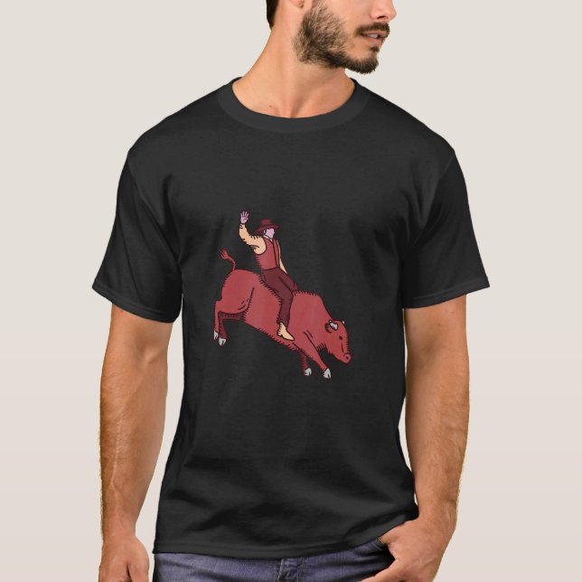 T-shirt Riding bull country (Devant)