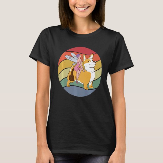 T-shirt Riding Fairy Corgi (Devant)