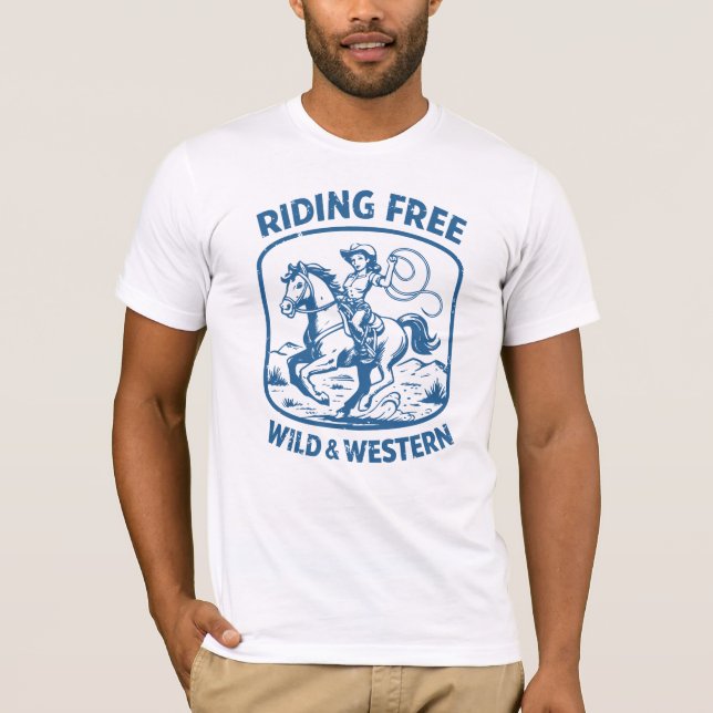T-shirt Riding Free — Wild & Western (Devant)