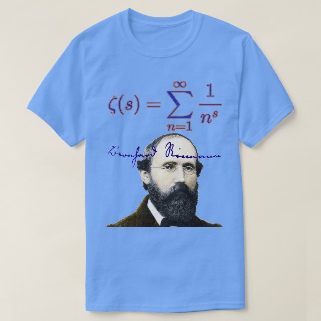 T-shirt Riemann zeta function  (Design devant)