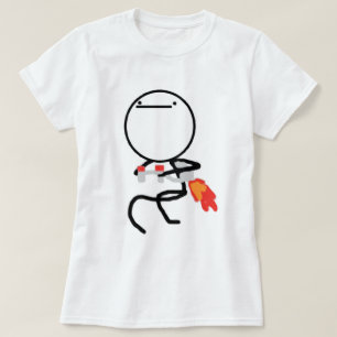 T-shirt Rien à faire ici font rage visage Meme