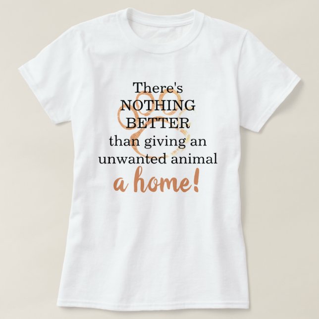 T-shirt Rien De Mieux Qu'Une Citation Secourue À L'Animaux (Design devant)