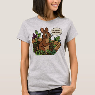 T-shirt Rien de Personnel Lapin Drôle Mangeant le Légume d