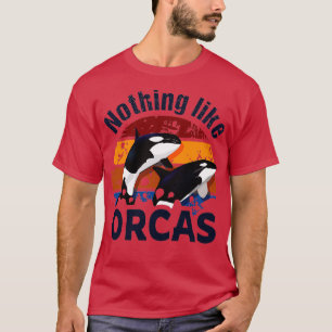 T-shirt Rien de tel que Orcas Retro Killer Whale Design