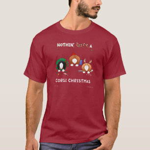 T-shirt Rien n'aboutent Noël de corgi