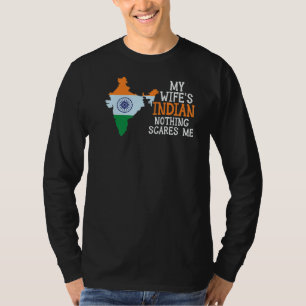 T-shirt Rien Ne Me Fait Peur Mon Épouse Indien Inde