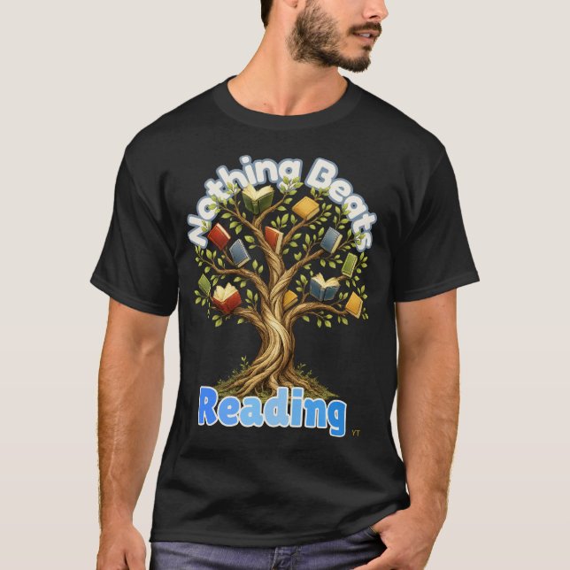 T-shirt Rien ne vaut la lecture Cadeau d'arbre pour l'ense (Devant)