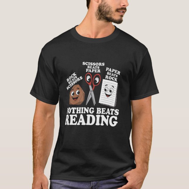 T-shirt Rien ne vaut la lecture de Pierre Feuille Ciseaux  (Devant)