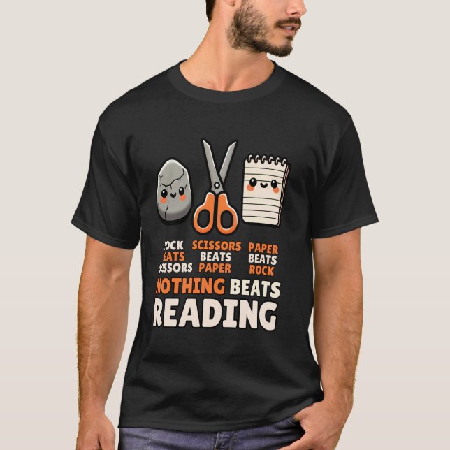 T-shirt Rien ne vaut la lecture de Pierre Feuille Ciseaux  (Devant)