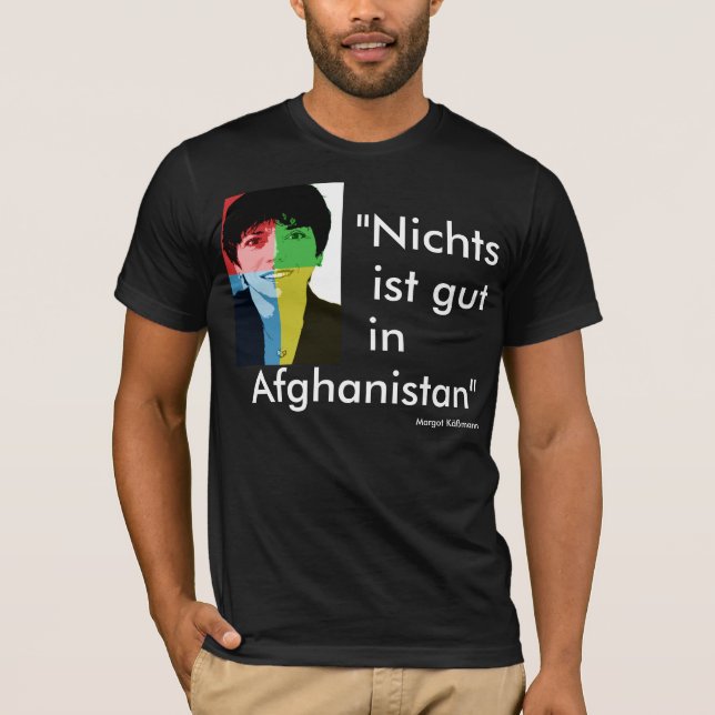 T-shirt « Rien n'est bien en Afghanistan » - des Käßmann (Devant)