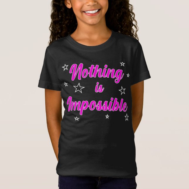 T-Shirt Rien N'Est Impossible Inspirer L'Tee Motivationnel (Devant)