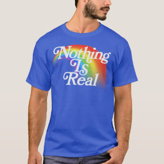 T-shirt Rien N'Est Vraiment 80s Nihiliste Faded Rainbow