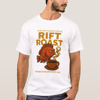 T-shirt Rift Roast - Étiquette de café Cichlid Africain