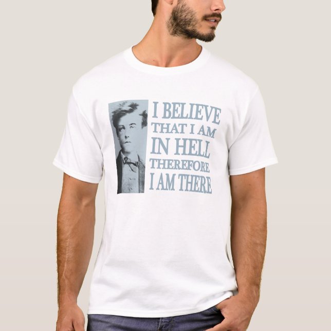 T-shirt Rimbaud dans la pièce en t d'enfer (Devant)