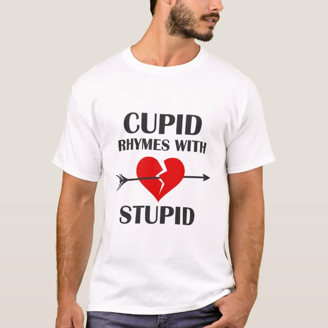 T-shirt Rimes de cupidon avec le jour de Valentines (Devant)