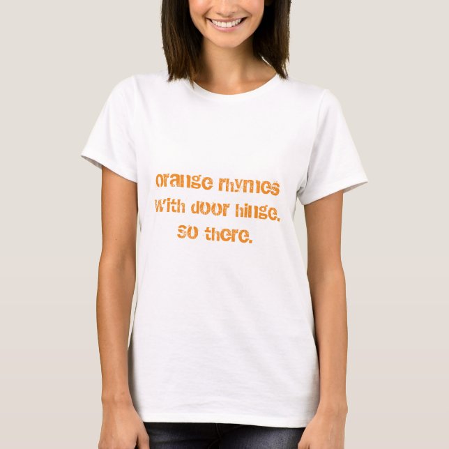 T-shirt "rimes orange avec charnière de porte" Chemises (Devant)