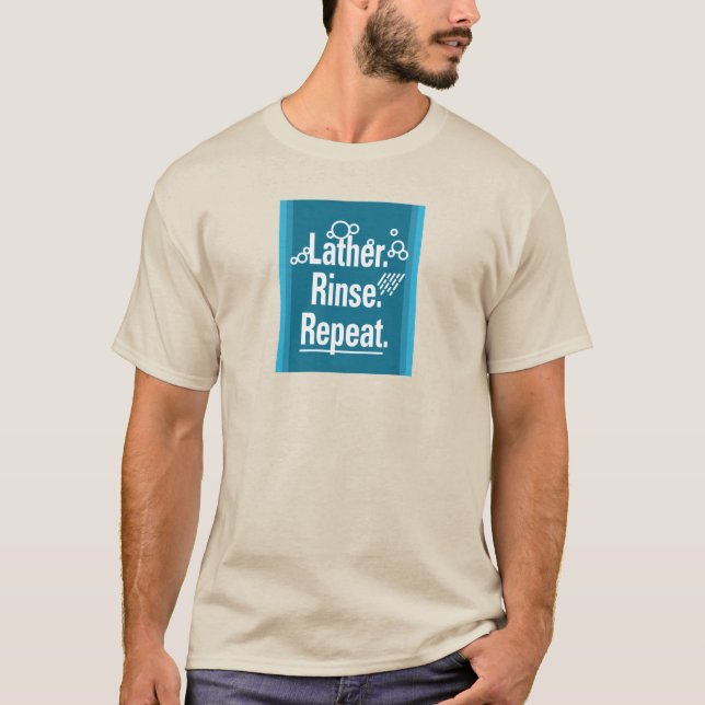 T-shirt Rincer Lather Répéter Blanc Gfx Aqua Stripes (Devant)