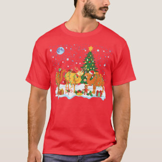 T-shirt Rindeer Camel Drôle lumières de Noël