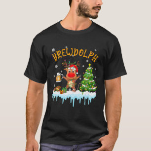T-shirt Rindeer de Noël Brew-Dolph Boire Amateur de bière
