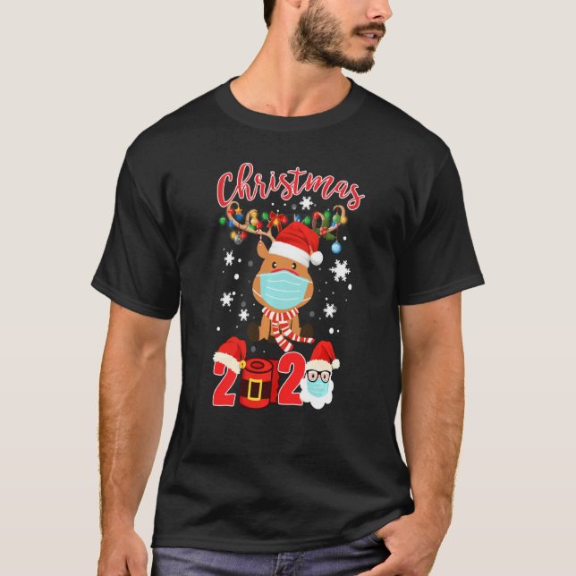 T-shirt Rindeer drôle porter Fabrique Arbre Lumière Christ (Devant)