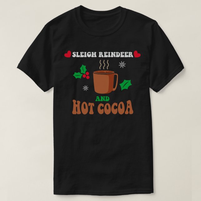 T-shirt Rindeer et cacao chaud (Design devant)