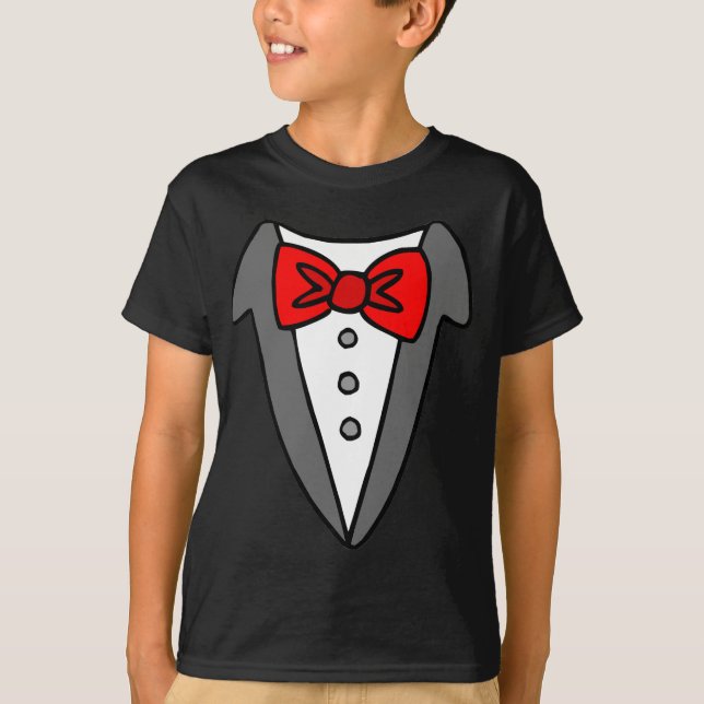 T-shirt Ring Bearer Tuxedo (Devant)